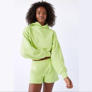 TNA Cozy Fleece !SET! Shrunken Hoodie & Boyfriend Sweatpant